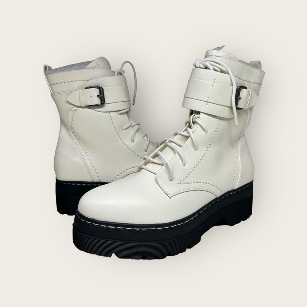 NWOB | MIA | Stellan Platform Combat Boots | White | Various
